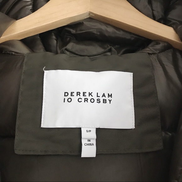 Derek Lam 10 Crosby Olive Green Down Parka - Picture 3 of 8